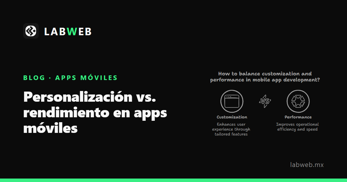 Labwbw Personalización vs. rendimiento en apps móviles · LabWeb